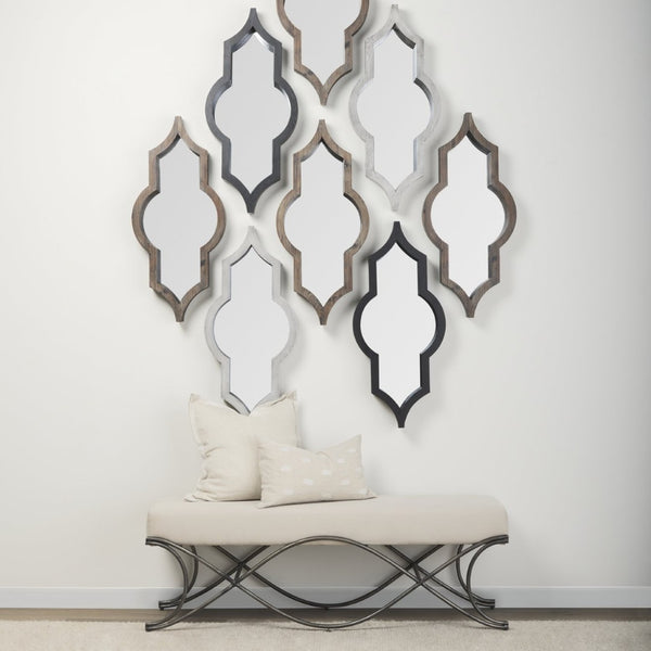 Mercana Ayla Elegant Upholstered Bench with Soft Fabric Seat and Timeless Metal Frame for Stylish Entryways Beige Twill | Antique Nickel 69369