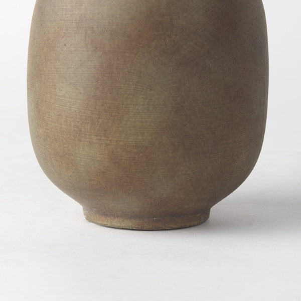 Mercana Rylee Sculptural Ceramic Vase - Modern Matte Finish for Stylish Home Décor and Versatile Arrangements Medium Brown Ceramic 70078