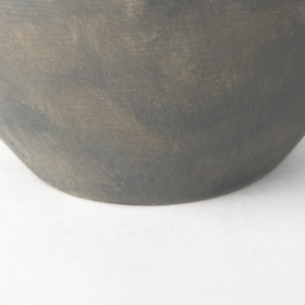 Mercana Kilian Tall Ceramic Double Ear Vase – Sculptural Accent in Earthy Brown-Gray for Modern Spaces Matte | 8.5H 70087