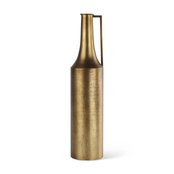 Mercana Aubrey Large 24H Gold Iron Jug Vase - Elegant Industrial Glam Decor for Modern Floral Displays Antique Gold Metal | 24H 69856