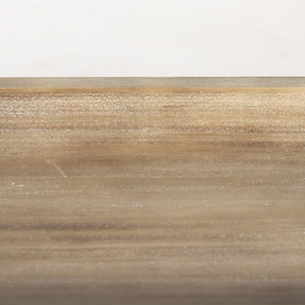 Mercana Carver Set of 2 Rustic Elevated Wooden Trays – Stylish Organizers for Home Décor & Essentials White-washed Wood | Oblong 70066