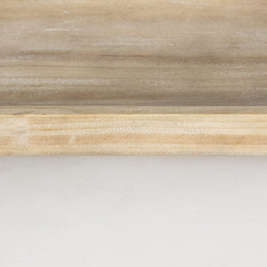 Mercana Carver Set of 2 Rustic Elevated Wooden Trays – Stylish Organizers for Home Décor & Essentials White-washed Wood | Rectangular 70067