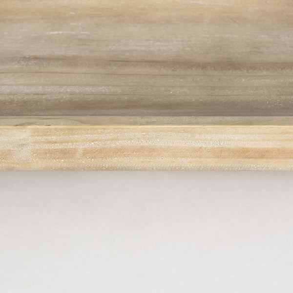 Mercana Carver Set of 2 Rustic Elevated Wooden Trays – Stylish Organizers for Home Décor & Essentials White-washed Wood | Rectangular 70067