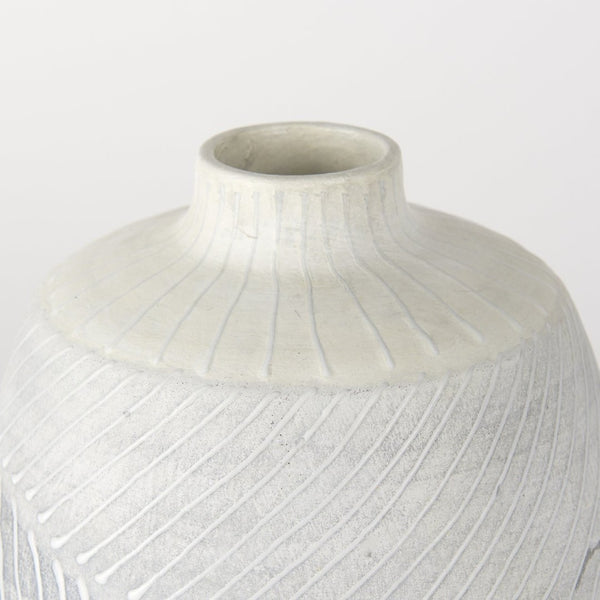 Mercana Blume Ceramic Vase – Elegant Off-White & Gray Textured Design for Contemporary Home Decor Ombre | Small 70073