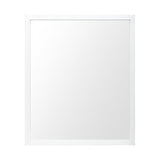 White 20x24 Faux Wood Frame Bathroom Vanity Mirror