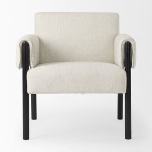 Mercana Ashton Contemporary Twill Accent Chair with Sleek Design for Modern Living Rooms and Offices 69819