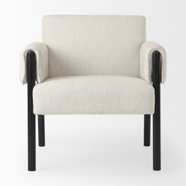 Mercana Ashton Contemporary Twill Accent Chair with Sleek Design for Modern Living Rooms and Offices 69819