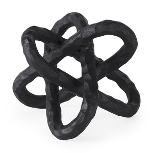 Mercana Wilhelm Industrial Chain-Link Metal Sculpture for Modern Decor, Perfect for Shelves and Tables Black Metal | 7H 67815