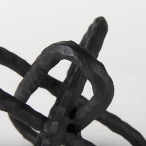 Mercana Wilhelm Industrial Chain-Link Metal Sculpture for Modern Decor, Perfect for Shelves and Tables Black Metal | 10H 67817