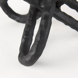 Mercana Wilhelm Industrial Chain-Link Metal Sculpture for Modern Decor, Perfect for Shelves and Tables Black Metal | 10H 67817