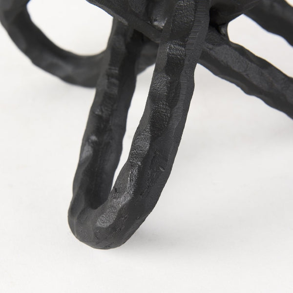 Mercana Wilhelm Industrial Chain-Link Metal Sculpture for Modern Decor, Perfect for Shelves and Tables Black Metal | 10H 67817