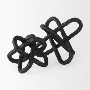 Mercana Wilhelm Industrial Chain-Link Metal Sculpture for Modern Decor, Perfect for Shelves and Tables Black Metal | 10H 67817