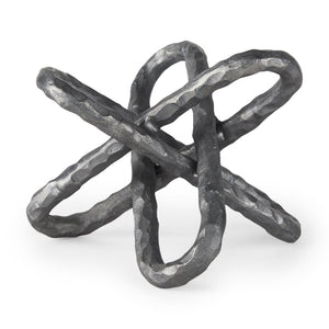 Mercana Wilhelm Industrial Chain-Link Metal Sculpture for Modern Decor, Perfect for Shelves and Tables Silver Metal | 10H 67818