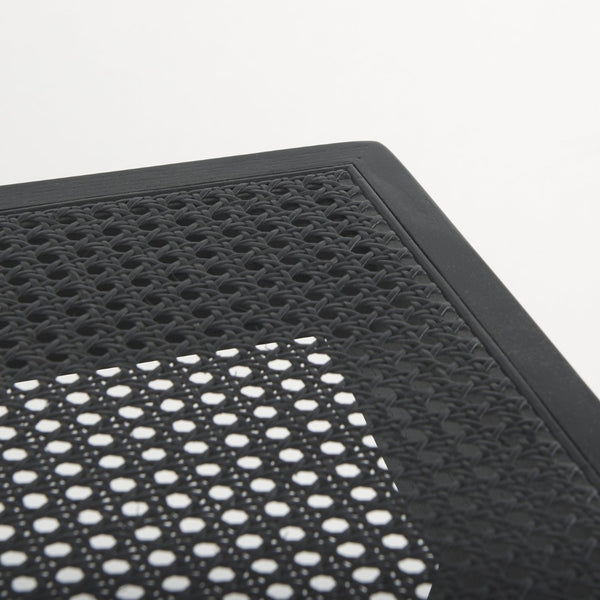 Mercana Arvin Solid Wood Bench with Woven Cane Seat - Versatile Accent for Entryways, Living Rooms & More Black Wood 70069