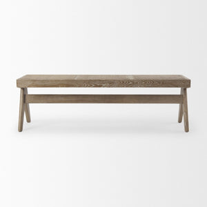 Mercana Arvin Solid Wood Bench with Woven Cane Seat - Versatile Accent for Entryways, Living Rooms & More Brown Wood 70070