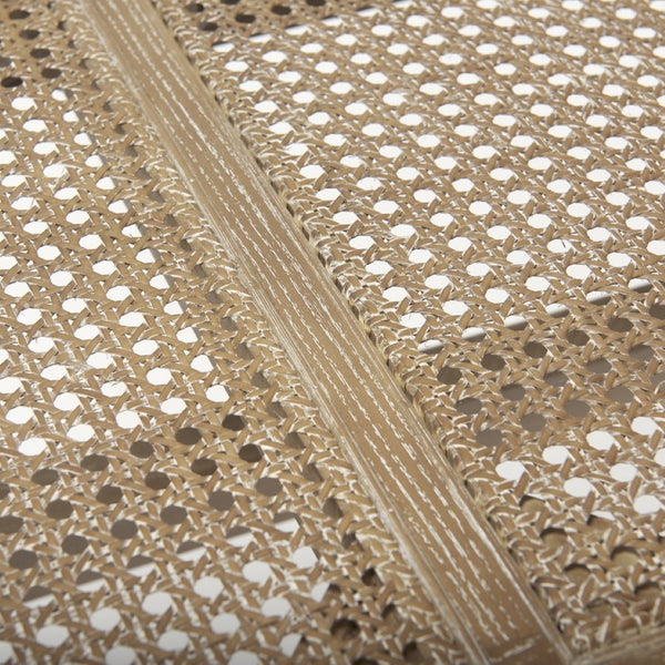 Mercana Arvin Solid Wood Bench with Woven Cane Seat - Versatile Accent for Entryways, Living Rooms & More Brown Wood 70070