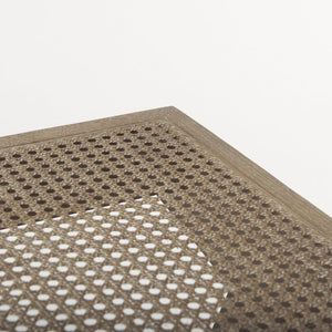 Mercana Arvin Solid Wood Bench with Woven Cane Seat - Versatile Accent for Entryways, Living Rooms & More Brown Wood 70070