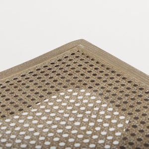 Mercana Arvin Solid Wood Stool with Woven Cane Seat - Classic Design for Versatile Home Décor and Comfort Brown Wood 70072