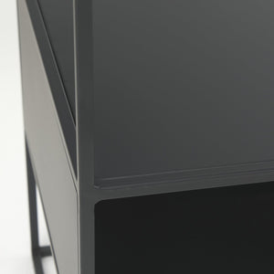 Mercana Samson Minimalist Side Table with Storage Compartment for Modern Living Spaces and Compact Design 70096