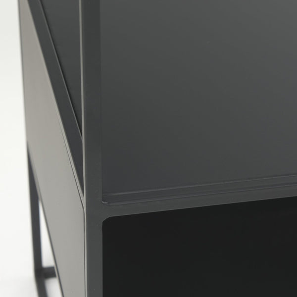 Mercana Samson Minimalist Side Table with Storage Compartment for Modern Living Spaces and Compact Design 70096