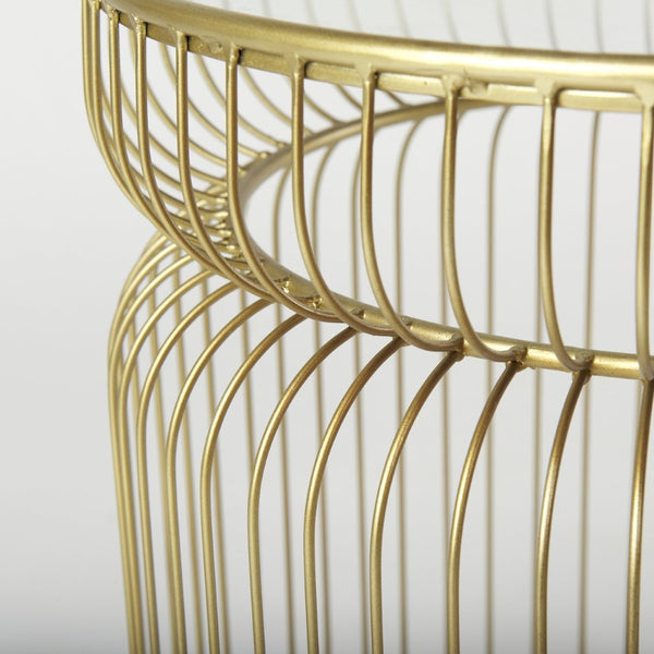 Mercana Shani Elegant Set of 2 Round Accent Tables with Airy Design for Contemporary Living Spaces 70088