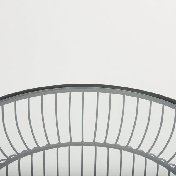 Mercana Shani Modern Round Accent Tables Set of 2 with Stylish Open-Cage Design for Contemporary Spaces 70089