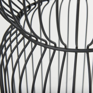 Mercana Shani Modern Round Accent Tables Set of 2 with Stylish Open-Cage Design for Contemporary Spaces 70089