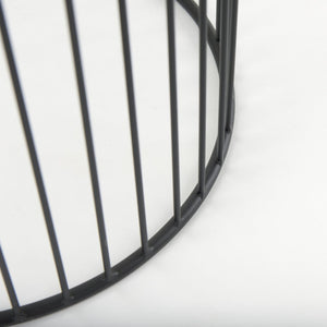 Mercana Shani Modern Round Accent Tables Set of 2 with Stylish Open-Cage Design for Contemporary Spaces 70089