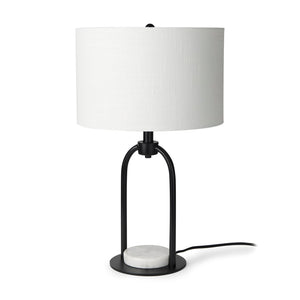Mercana Sarah Elegant Arched Table Lamp with Unique Marble Base - Perfect for Modern Living Spaces & Offices 69702