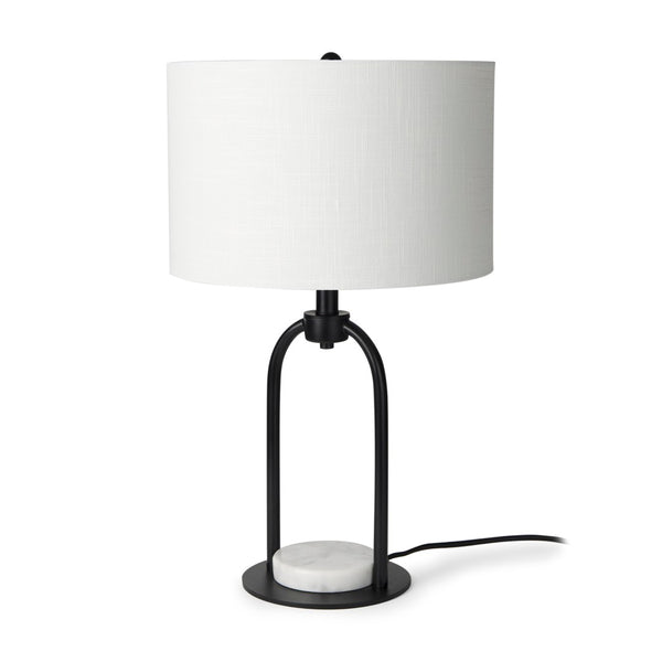 Mercana Sarah Elegant Arched Table Lamp with Unique Marble Base - Perfect for Modern Living Spaces & Offices 69702