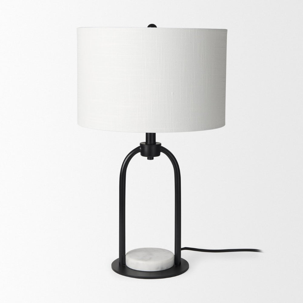 Mercana Sarah Elegant Arched Table Lamp with Unique Marble Base - Perfect for Modern Living Spaces & Offices 69702