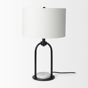 Mercana Sarah Elegant Arched Table Lamp with Unique Marble Base - Perfect for Modern Living Spaces & Offices 69702