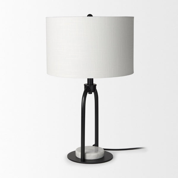 Mercana Sarah Elegant Arched Table Lamp with Unique Marble Base - Perfect for Modern Living Spaces & Offices 69702