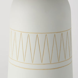 Mercana Javier Modern Ceramic Table Lamp with Elegant Gold Accents for Stylish Ambient Lighting Decor Light Base | Cream Shade 69789