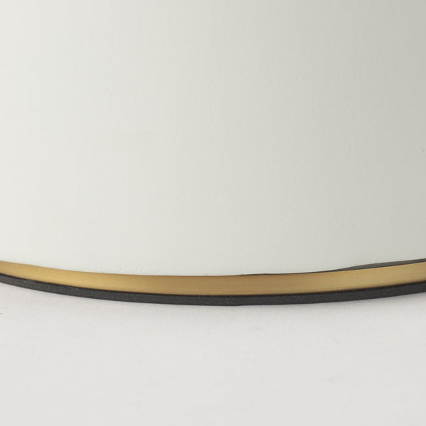 Mercana Javier Modern Ceramic Table Lamp with Elegant Gold Accents for Stylish Ambient Lighting Decor Light Base | Cream Shade 69789