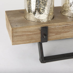 Mercana Benk Five-Cup Candle Holder – Rustic-Modern Centerpiece for Any Room, Perfect for Cozy Ambiance 53085