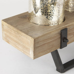 Mercana Benk Five-Cup Candle Holder – Rustic-Modern Centerpiece for Any Room, Perfect for Cozy Ambiance 53085