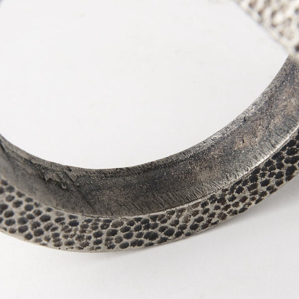 Mercana Rafiki Conjoined Circles Sculpture - Modern Metal Accent with Hammered Finish for Meaningful Decor Blackened Silver Metal 69163