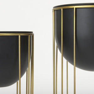 Mercana Danica Modern Plant Stands Set of 2 - Elevate Indoor Greenery with Stylish Design and Luxe Accents 70099