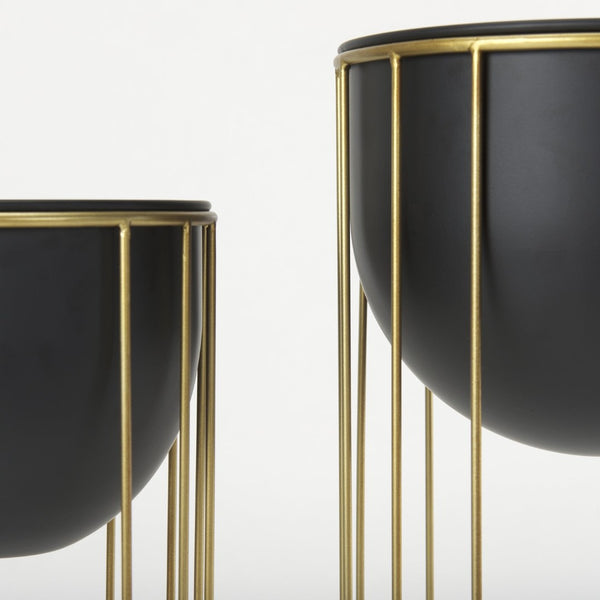 Mercana Danica Modern Plant Stands Set of 2 - Elevate Indoor Greenery with Stylish Design and Luxe Accents 70099