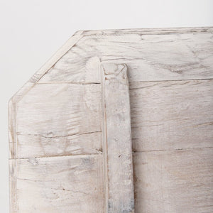 Mercana Esagono Octagonal Reclaimed Wood Side Table with Storage for a Rustic and Charming Living Space 67531
