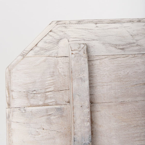 Mercana Esagono Octagonal Reclaimed Wood Side Table with Storage for a Rustic and Charming Living Space 67531