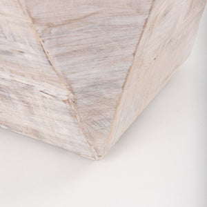 Mercana Esagono Octagonal Reclaimed Wood Side Table with Storage for a Rustic and Charming Living Space 67531