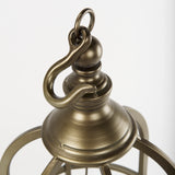 Mercana Gerson I Large Cage-Style Gold Metal Candle Holder Lantern 67697