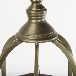 Mercana Gerson Elegant Cage-Style Lantern Candle Holder for Home Décor, Entryways, and Event Settings Gold Metal | 43H 67697