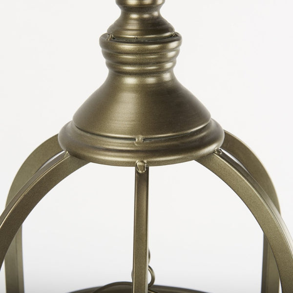 Mercana Gerson Elegant Cage-Style Lantern Candle Holder for Home Décor, Entryways, and Event Settings Gold Metal | 43H 67697