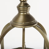 Mercana Gerson I Large Cage-Style Gold Metal Candle Holder Lantern 67697