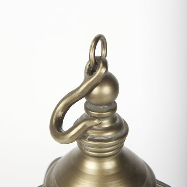 Mercana Gerson Elegant Cage-Style Lantern Candle Holder for Home Décor, Entryways, and Event Settings Gold Metal | 35H 67698