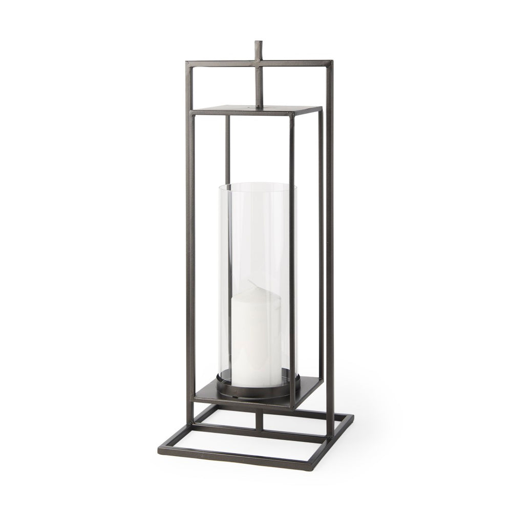 Mercana Albus I Modern Rectangular Candle Holder – Industrial-Style Metal Accent for Contemporary Décor 68438
