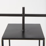 Mercana Albus I Large Black Metal Rectangular Table Candle Holder 68438